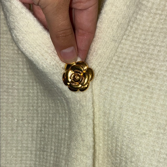 Cream Button-Up Women's Sweater - Picture 9 of 10